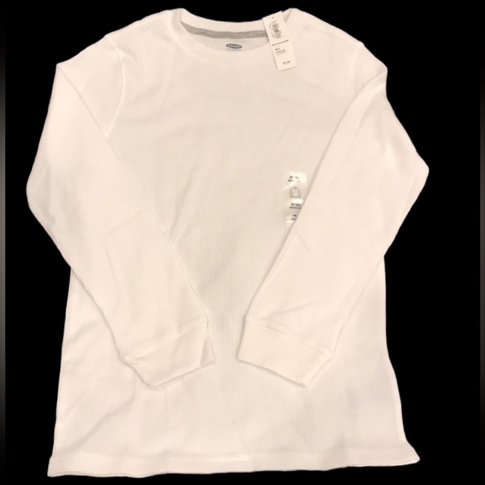 Boys white thermal long sleeve top size 8 NWT - Picture 2 of 3